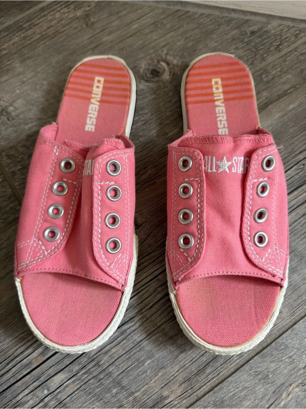 Converse All Star Pink Cut Away Slides